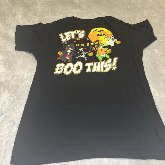BUC-EE'S BLACK T-SHIRT HALLOWEEN LET'S BOO THIS! SIZE Medium Fall Ghost Goblin - Picture 2 of 7